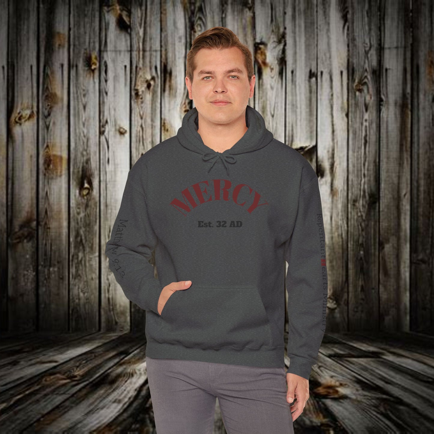 Mercy Hoodie — (Matthew 9:13) 'I Desire Mercy' Scripture Pullover