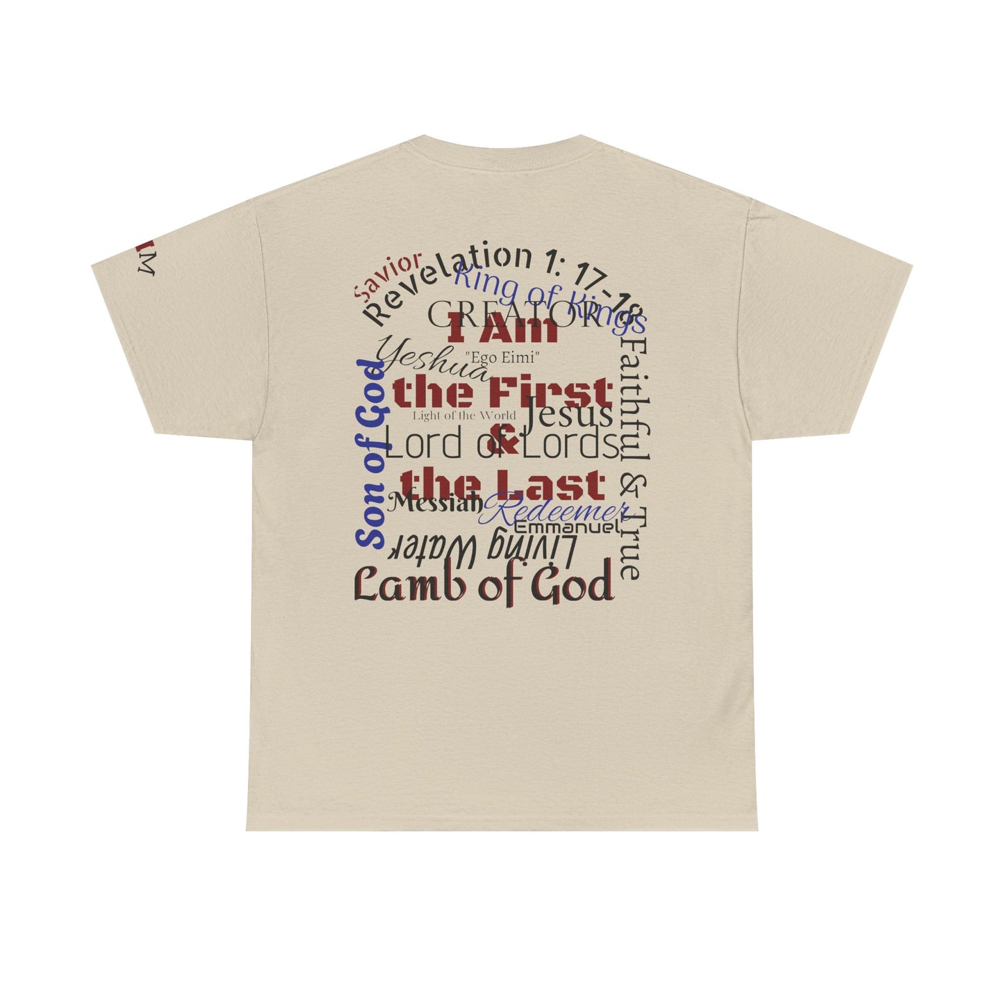 Alpha Omega T-shirt "I Am the First & the Last" Names of Jesus