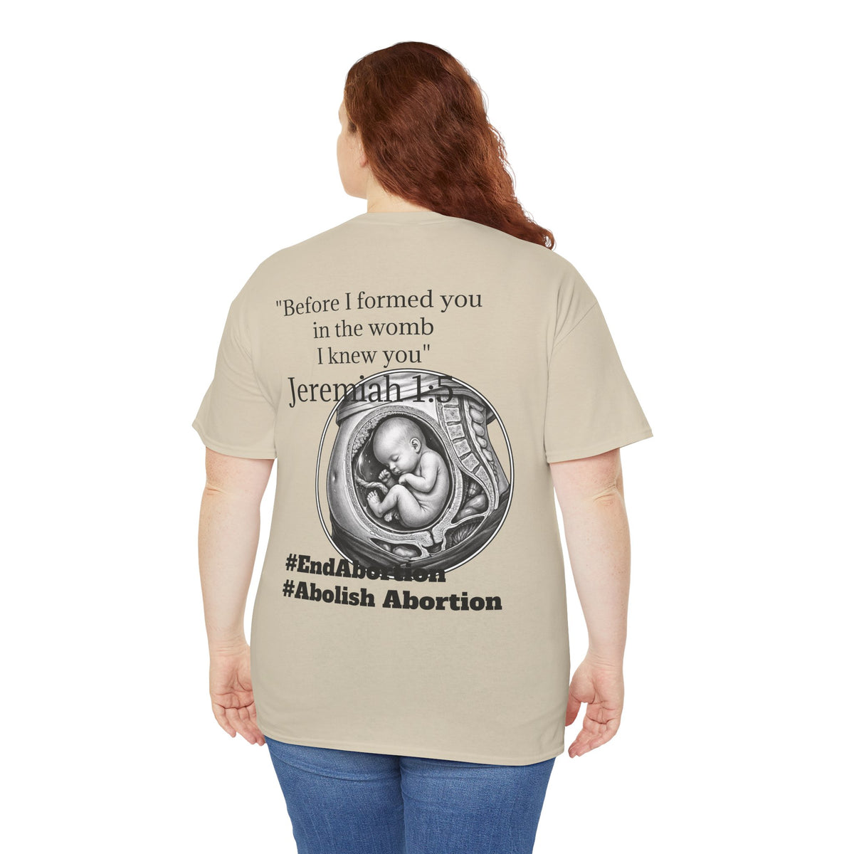 Abolish Abortion II T-Shirt — Jeremiah 1:5 Christian Message