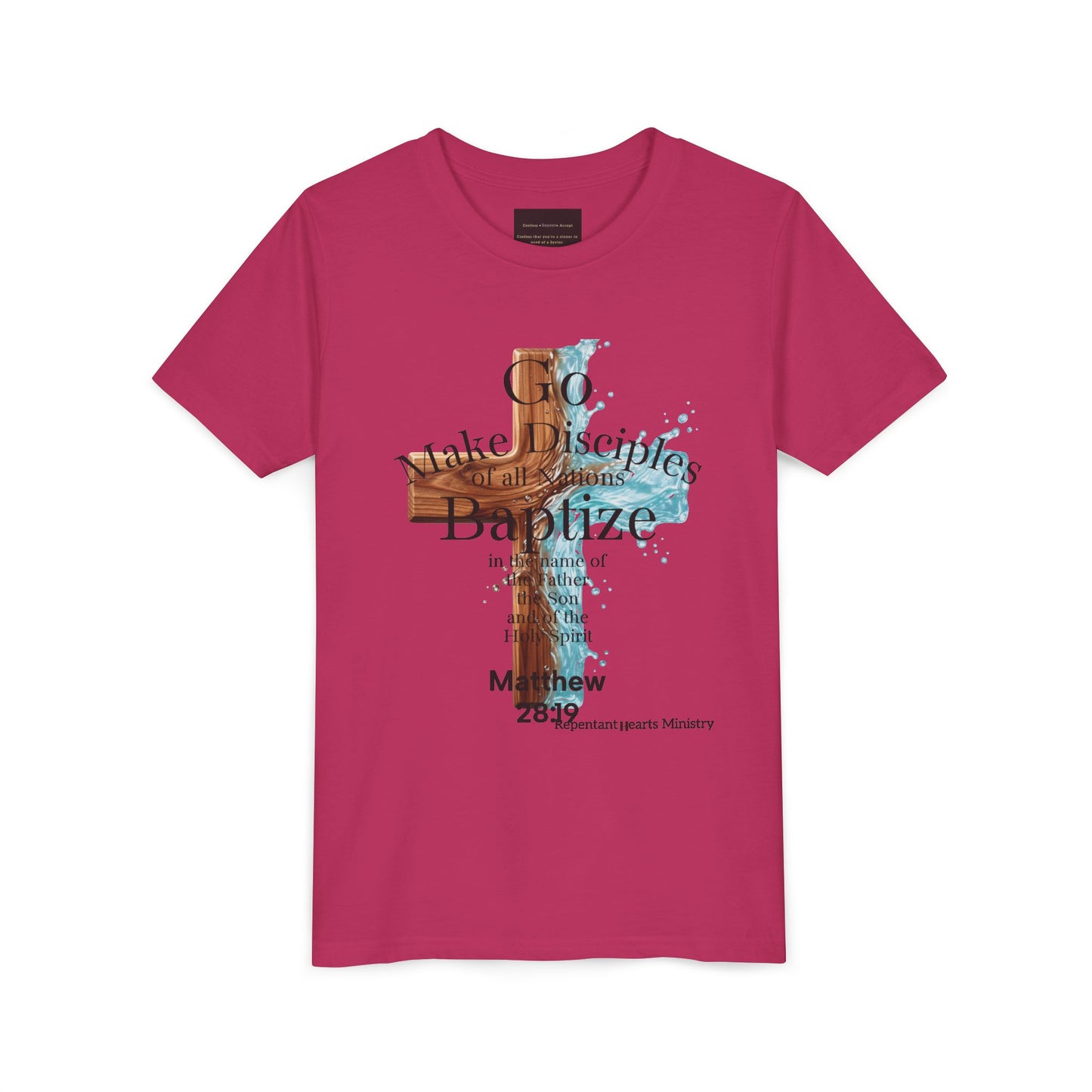 Youth Christian Matthew 28:19 – "Go, Make Disciples and Baptize" Kids T-Shirt