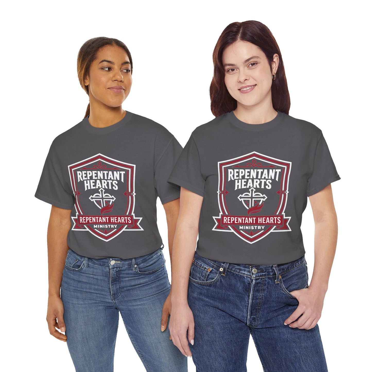 Rev 2:5 T-Shirt- Repentant Hearts Ministry Tee — RHM Logo & Menorah Back Print