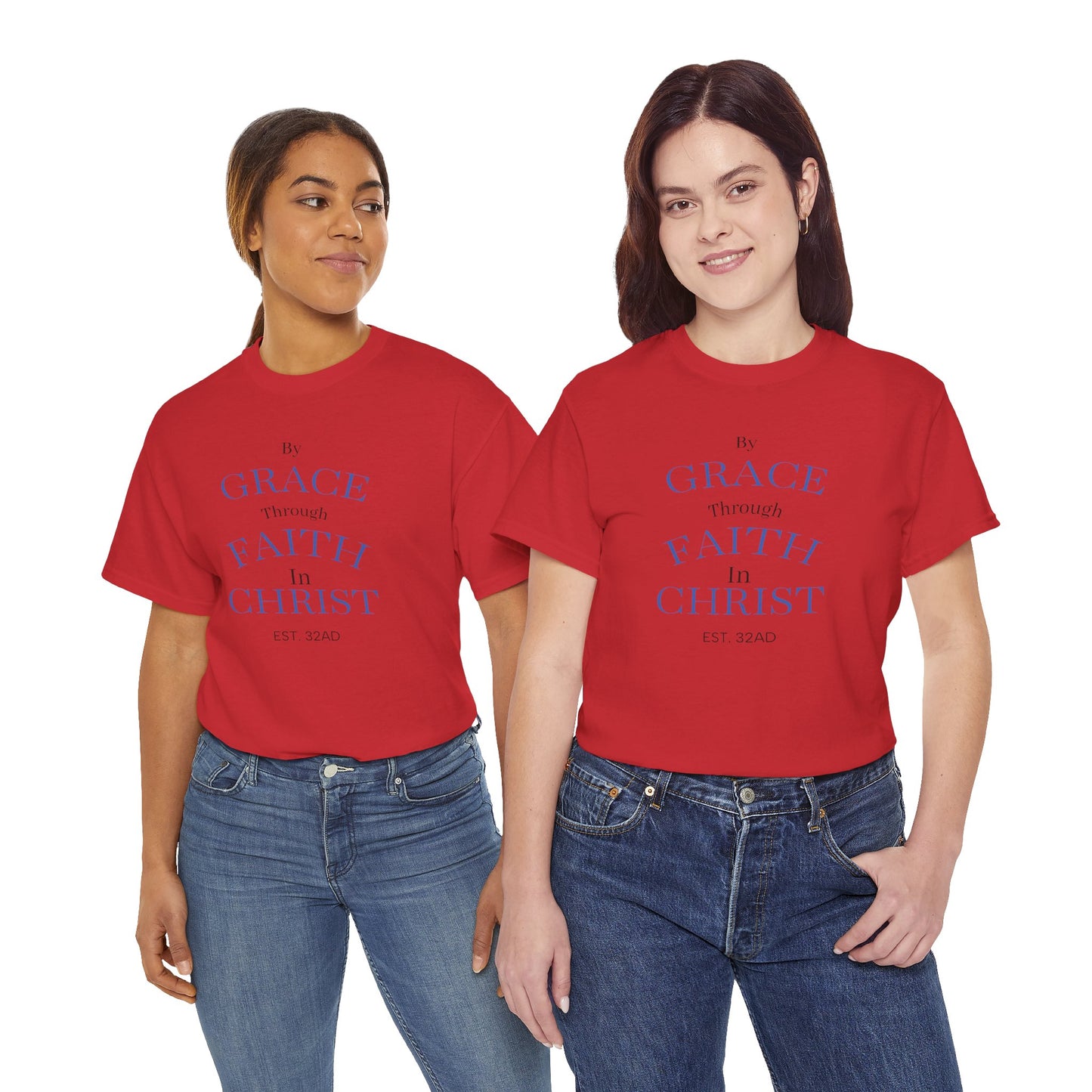 Ephesians 2:8-9 T-Shirt — "By Grace Through Faith in Christ" Christian Tee