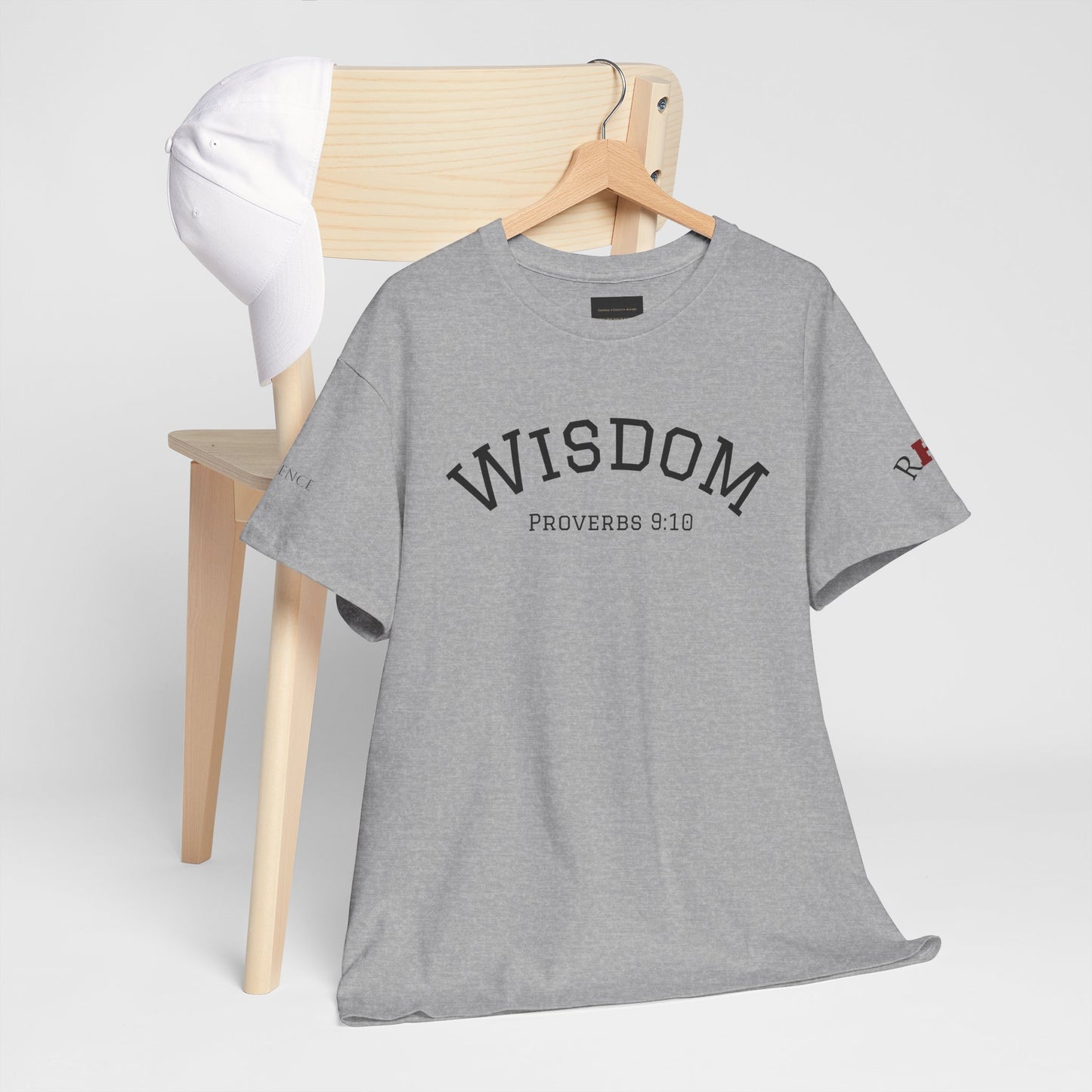 "Wisdom" Proverbs 9:10 T-shirt — "The fear of the Lord is the beginning of wisdom" Christian Scripture