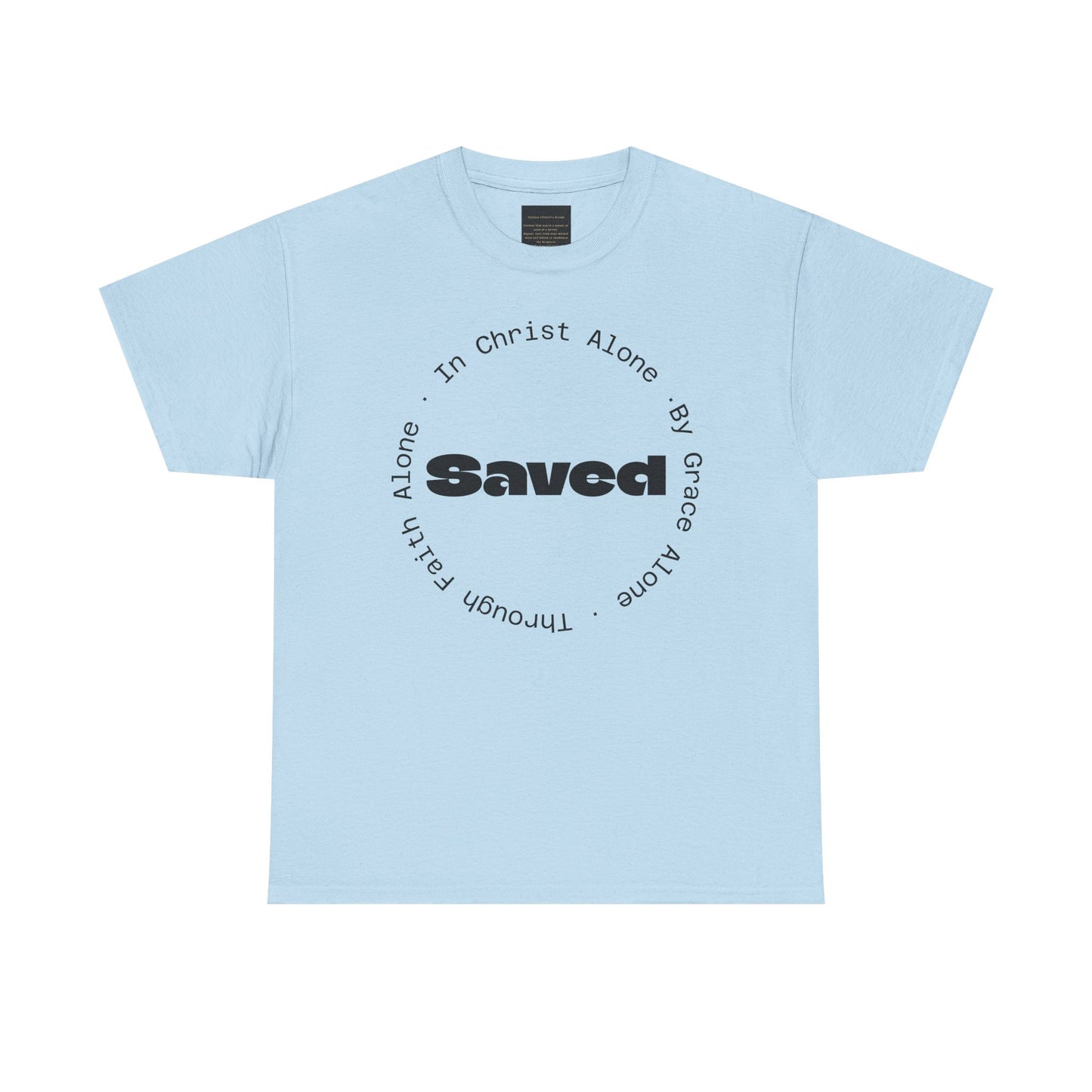 "Saved" Ephesians 2:8 T‑Shirt — Scripture back