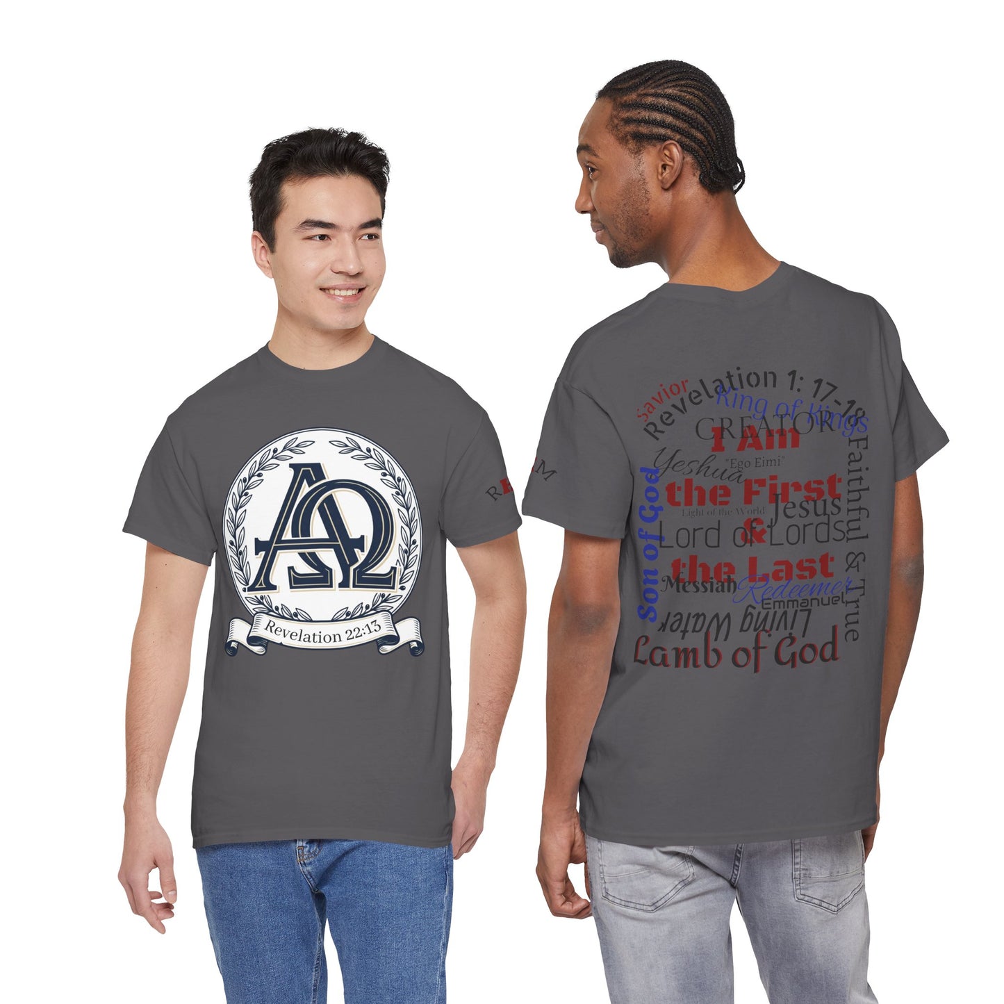 Alpha Omega T-shirt "I Am the First & the Last" Names of Jesus