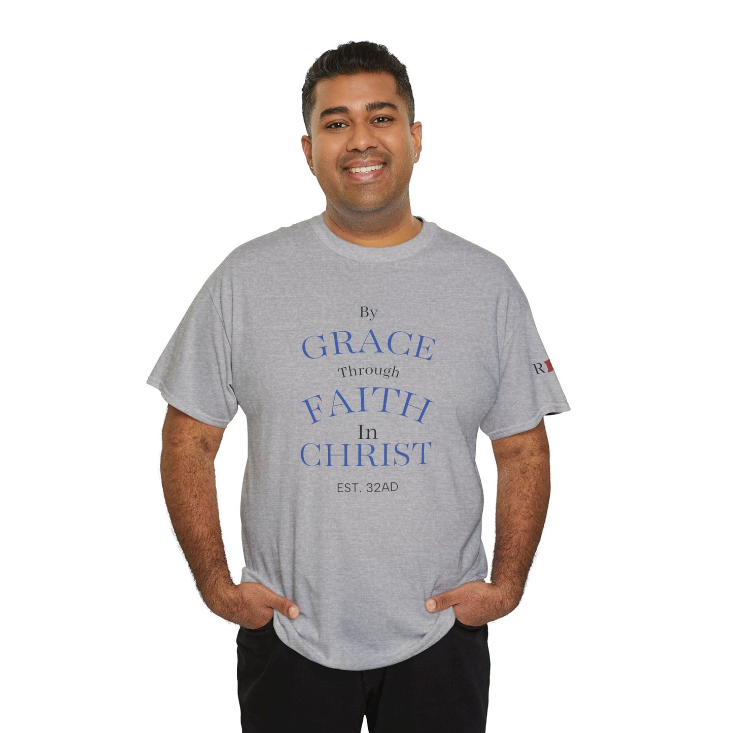 Ephesians 2:8-9 T-Shirt — "By Grace Through Faith in Christ" Christian Tee