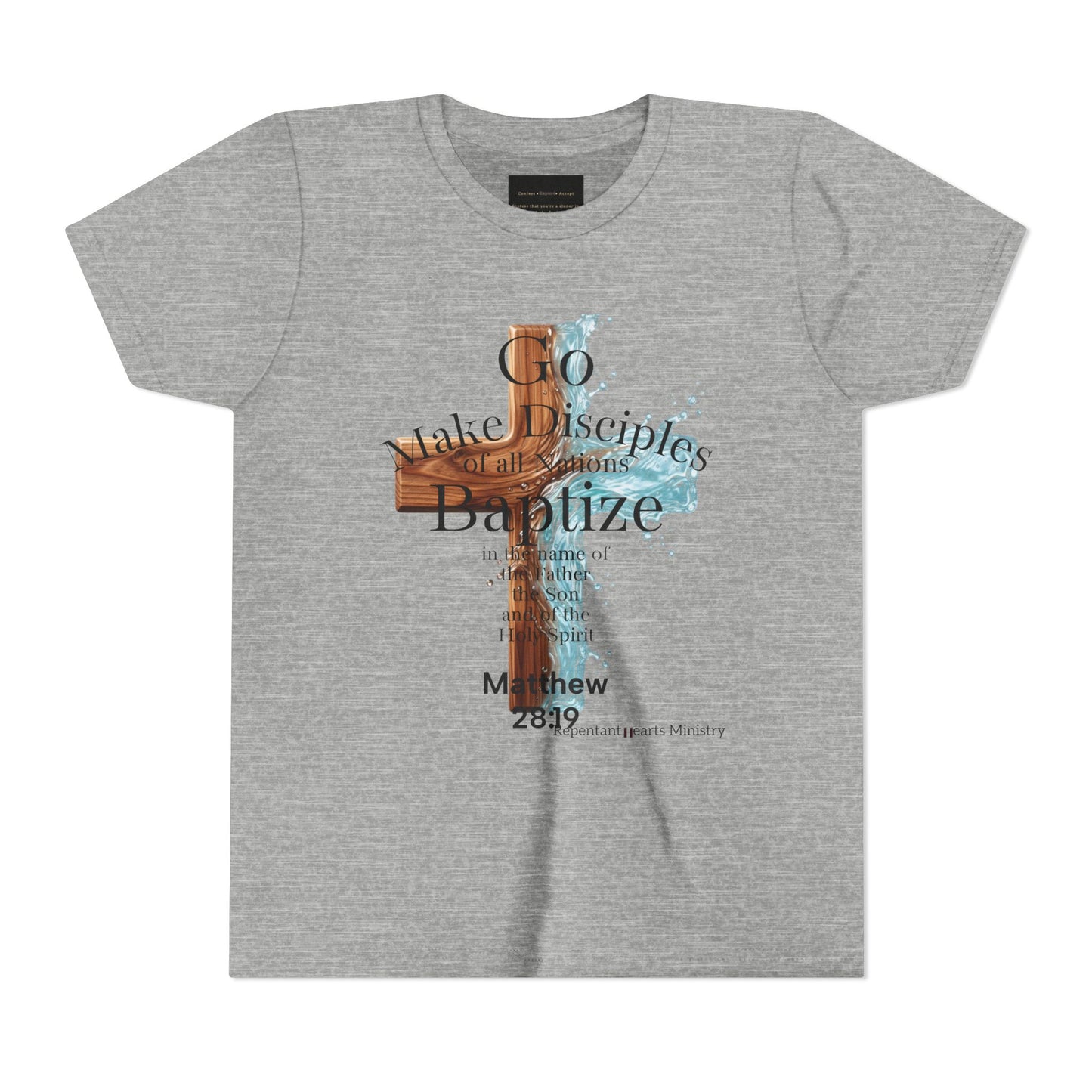Youth Christian Matthew 28:19 – "Go, Make Disciples and Baptize" Kids T-Shirt