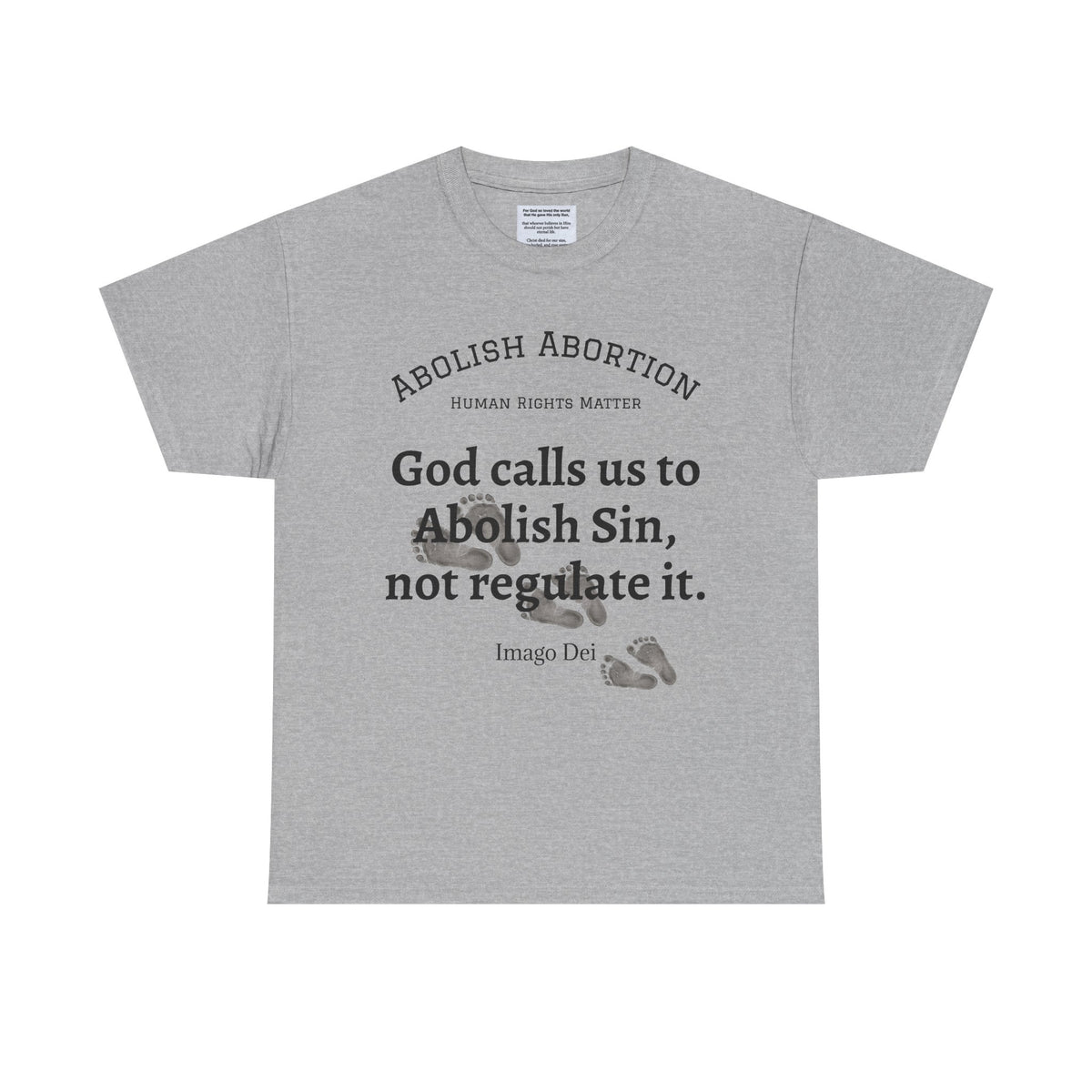 Abolish Abortion II T-Shirt — Jeremiah 1:5 Christian Message