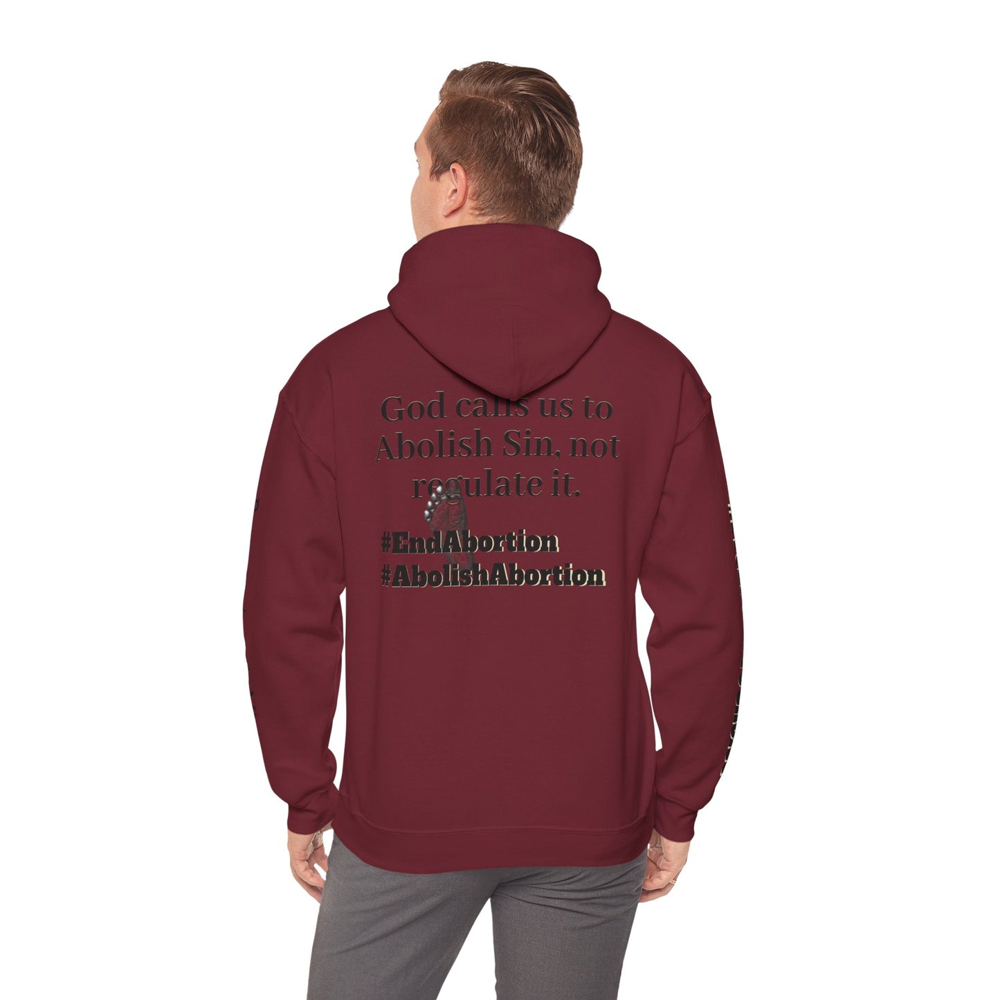 Abolish Abortion Heavy Blend™ Jeremiah 1:5 Hooded Sweatshirt