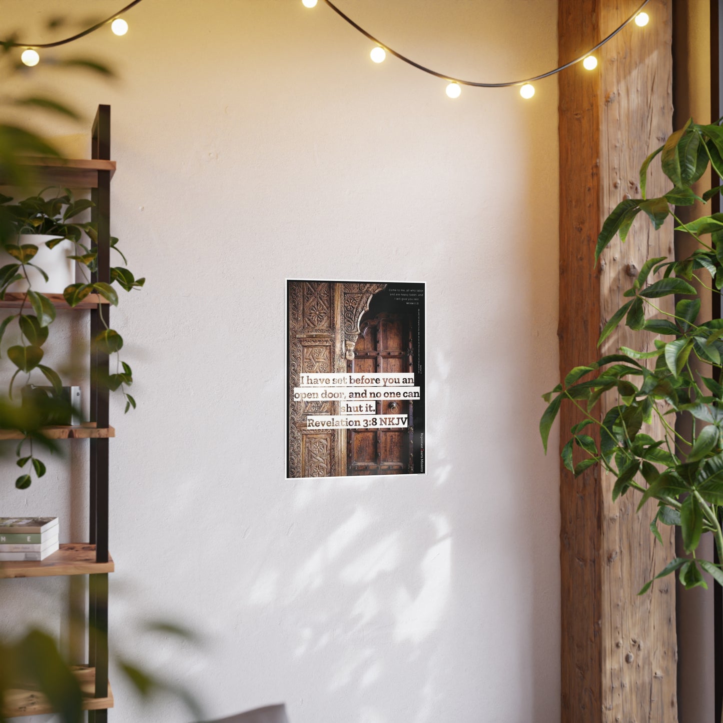 Rev 3:8 & Matthew Poster — "I Have Set Before You An Open Door" & Matthew 7:7 & 11:28
