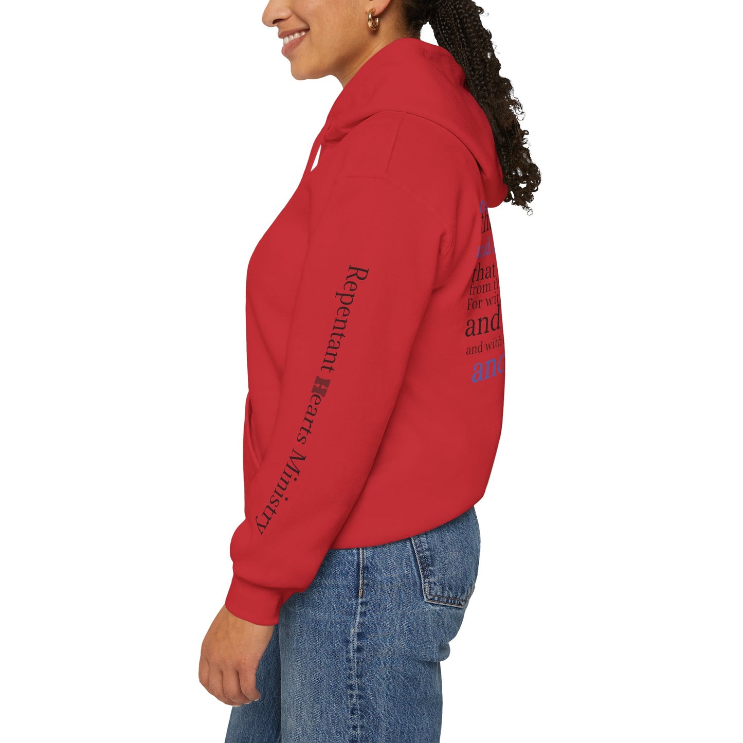 Forgiveness Hoodie (Romans 10:9-10)— Christian Scripture Faith Pullover