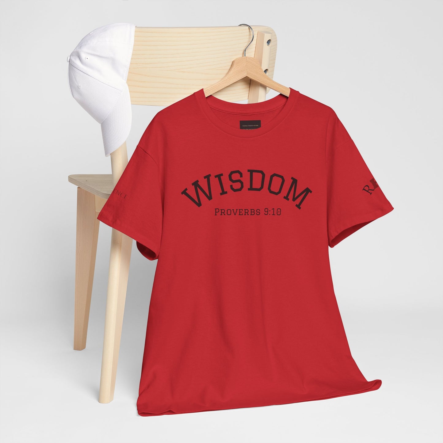 "Wisdom" Proverbs 9:10 T-shirt — "The fear of the Lord is the beginning of wisdom" Christian Scripture