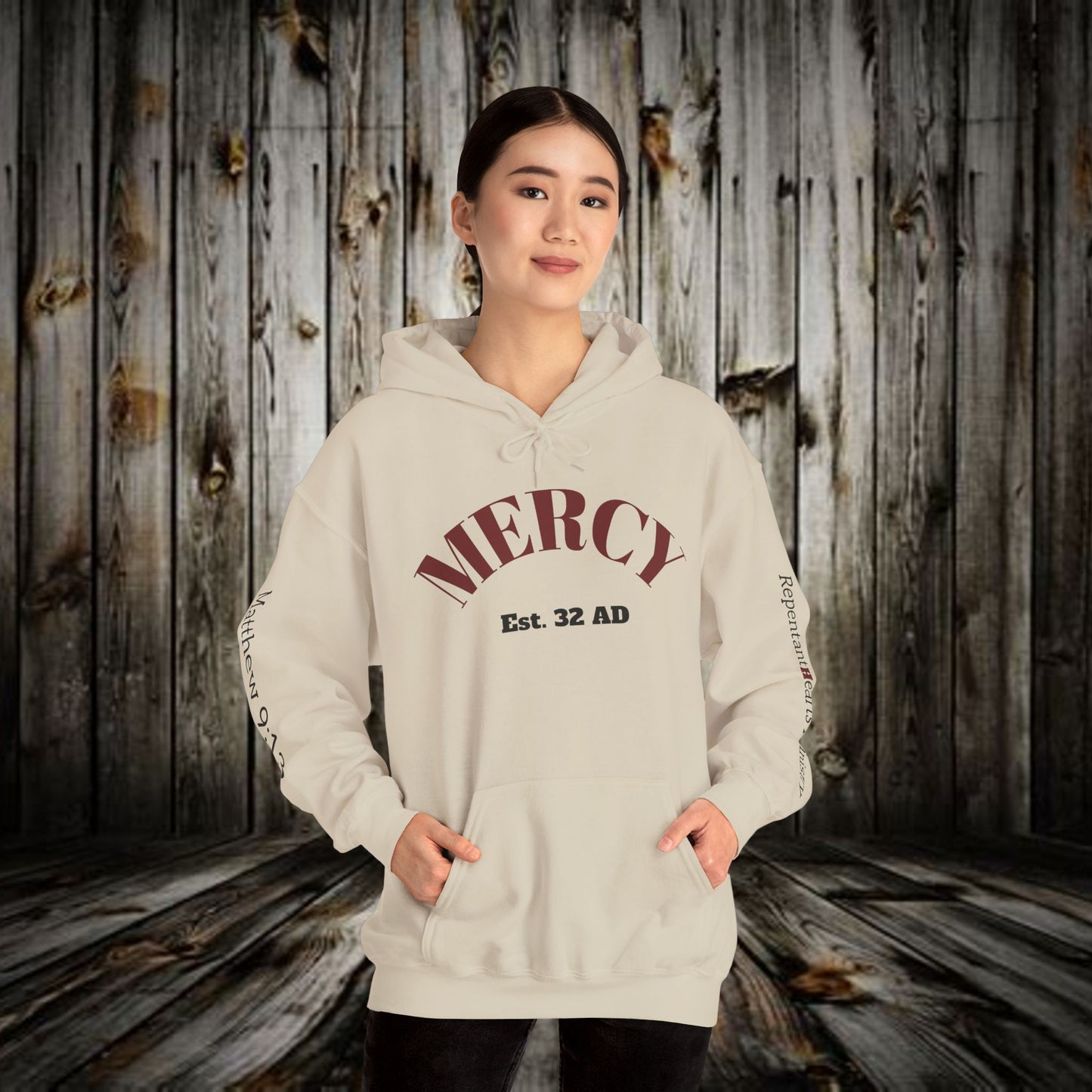 Mercy Hoodie — (Matthew 9:13) 'I Desire Mercy' Scripture Pullover