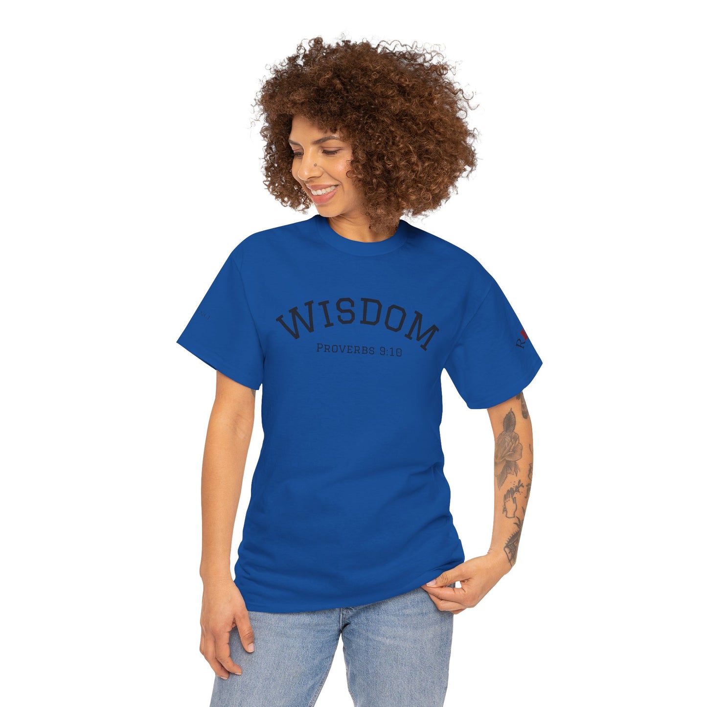 "Wisdom" Proverbs 9:10 T-shirt — "The fear of the Lord is the beginning of wisdom" Christian Scripture