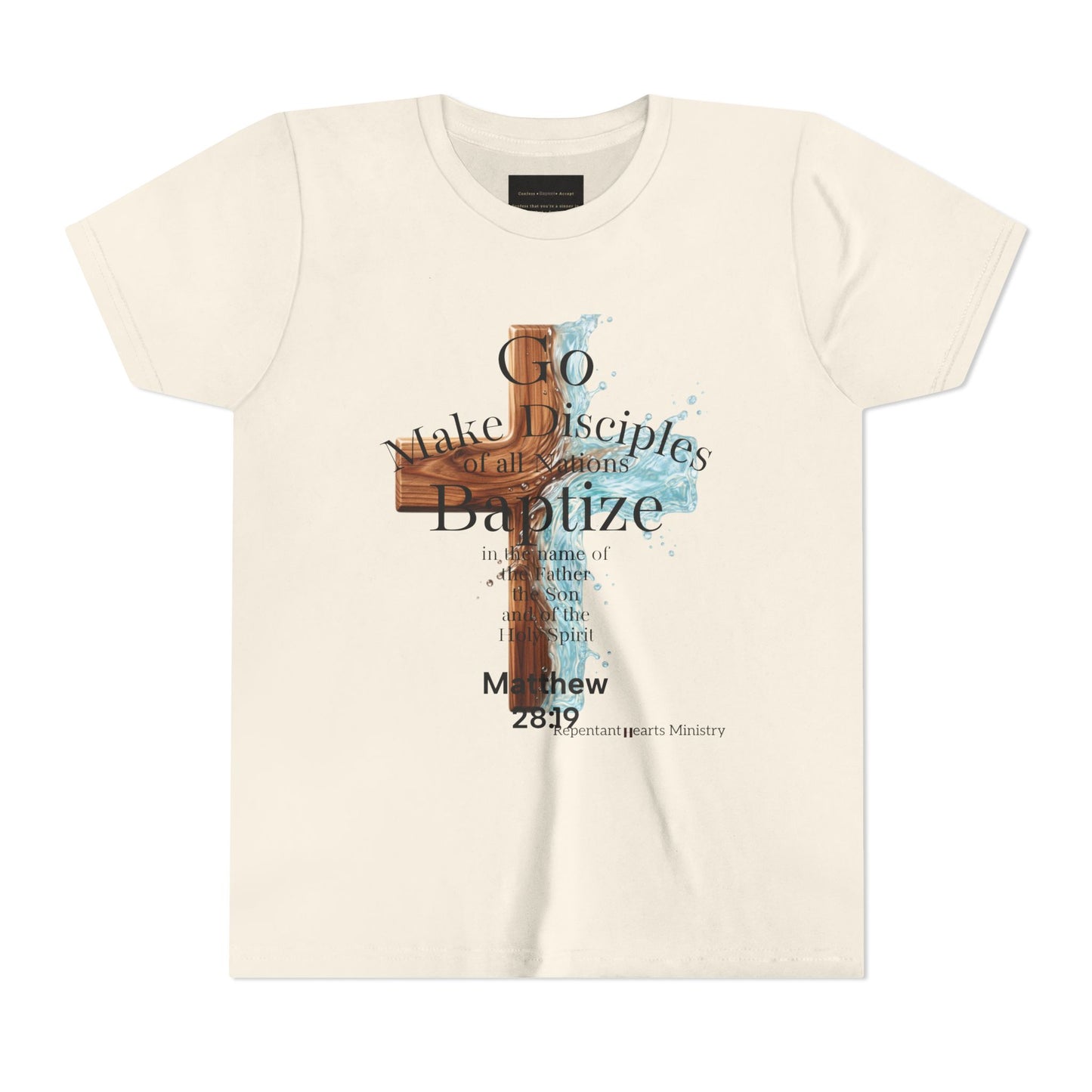 Youth Christian Matthew 28:19 – "Go, Make Disciples and Baptize" Kids T-Shirt