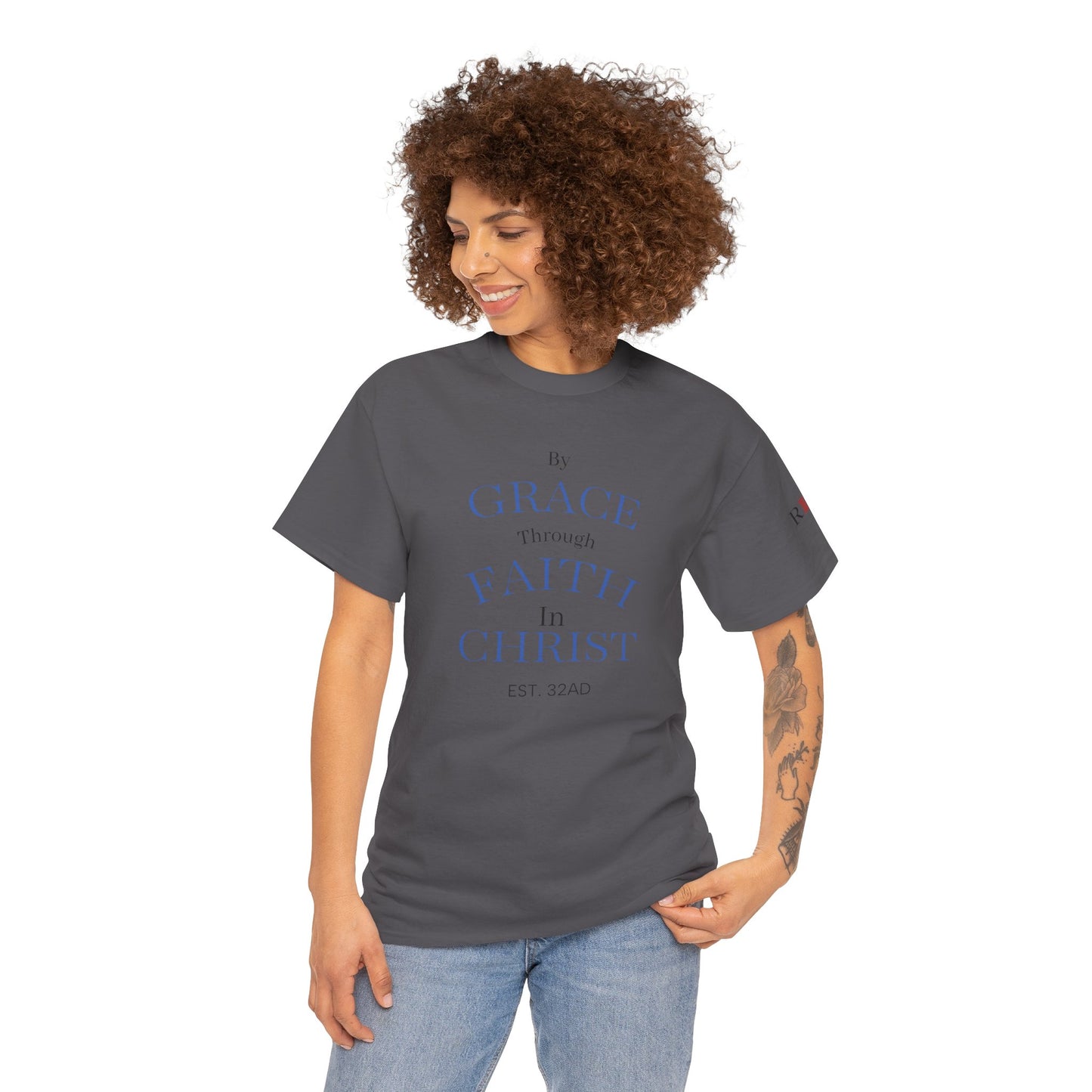 Ephesians 2:8-9 T-Shirt — "By Grace Through Faith in Christ" Christian Tee
