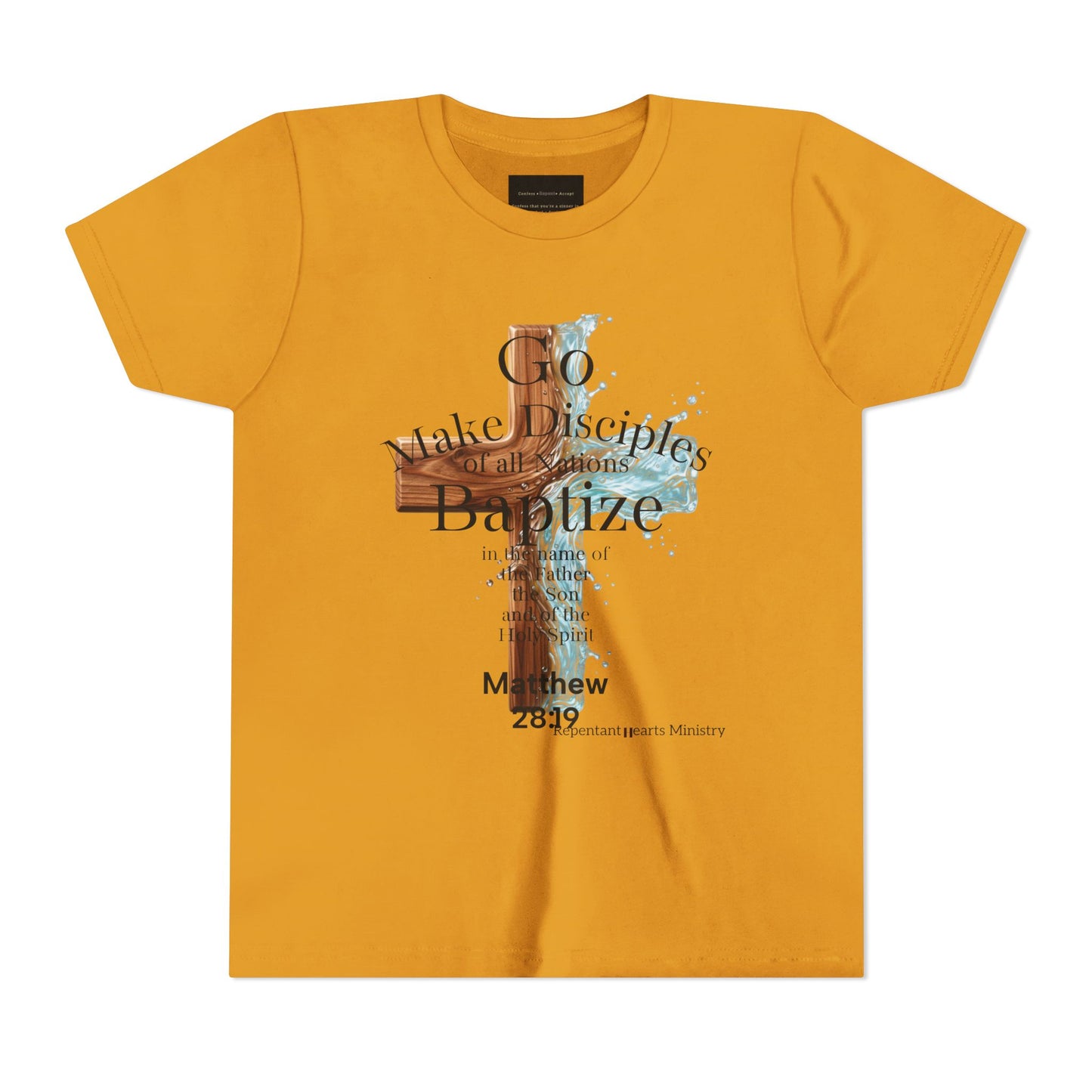 Youth Christian Matthew 28:19 – "Go, Make Disciples and Baptize" Kids T-Shirt
