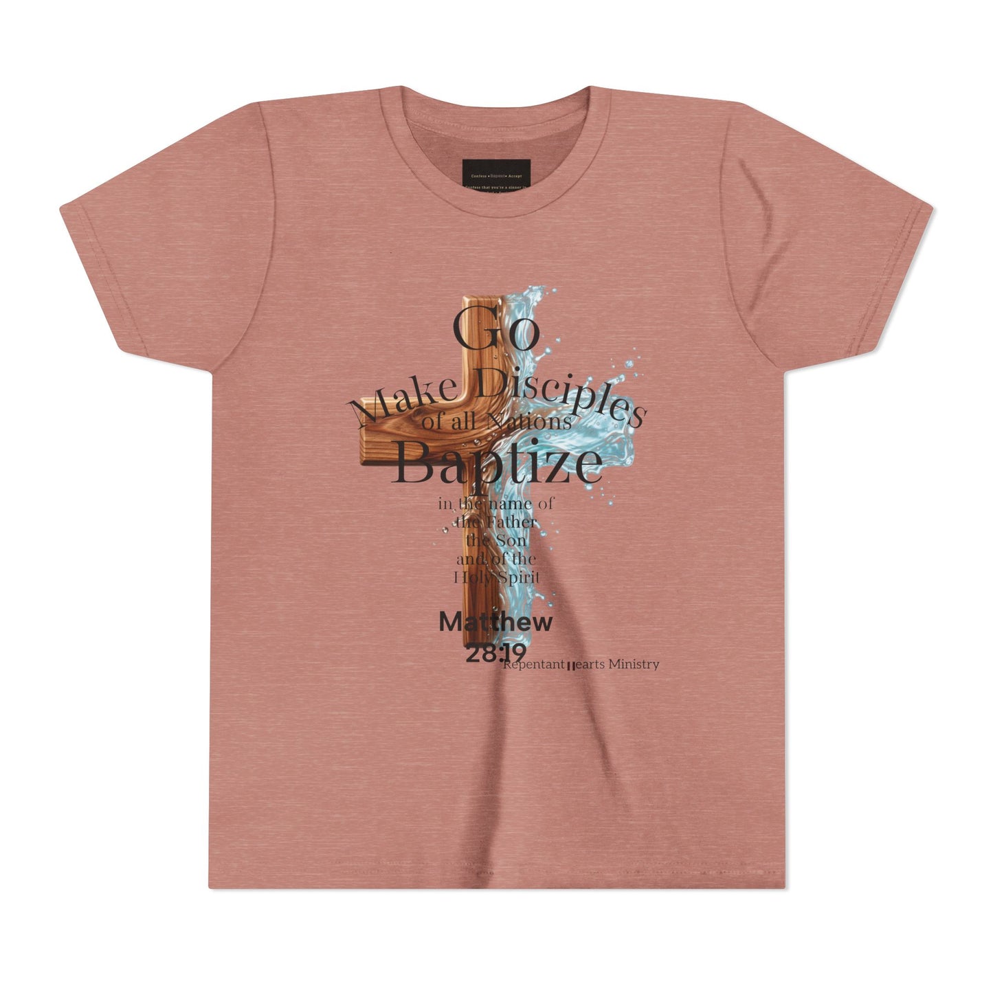 Youth Christian Matthew 28:19 – "Go, Make Disciples and Baptize" Kids T-Shirt