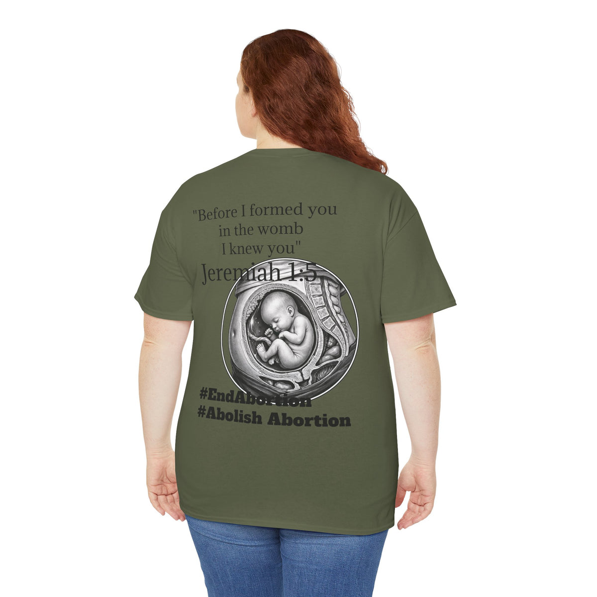Abolish Abortion II T-Shirt — Jeremiah 1:5 Christian Message