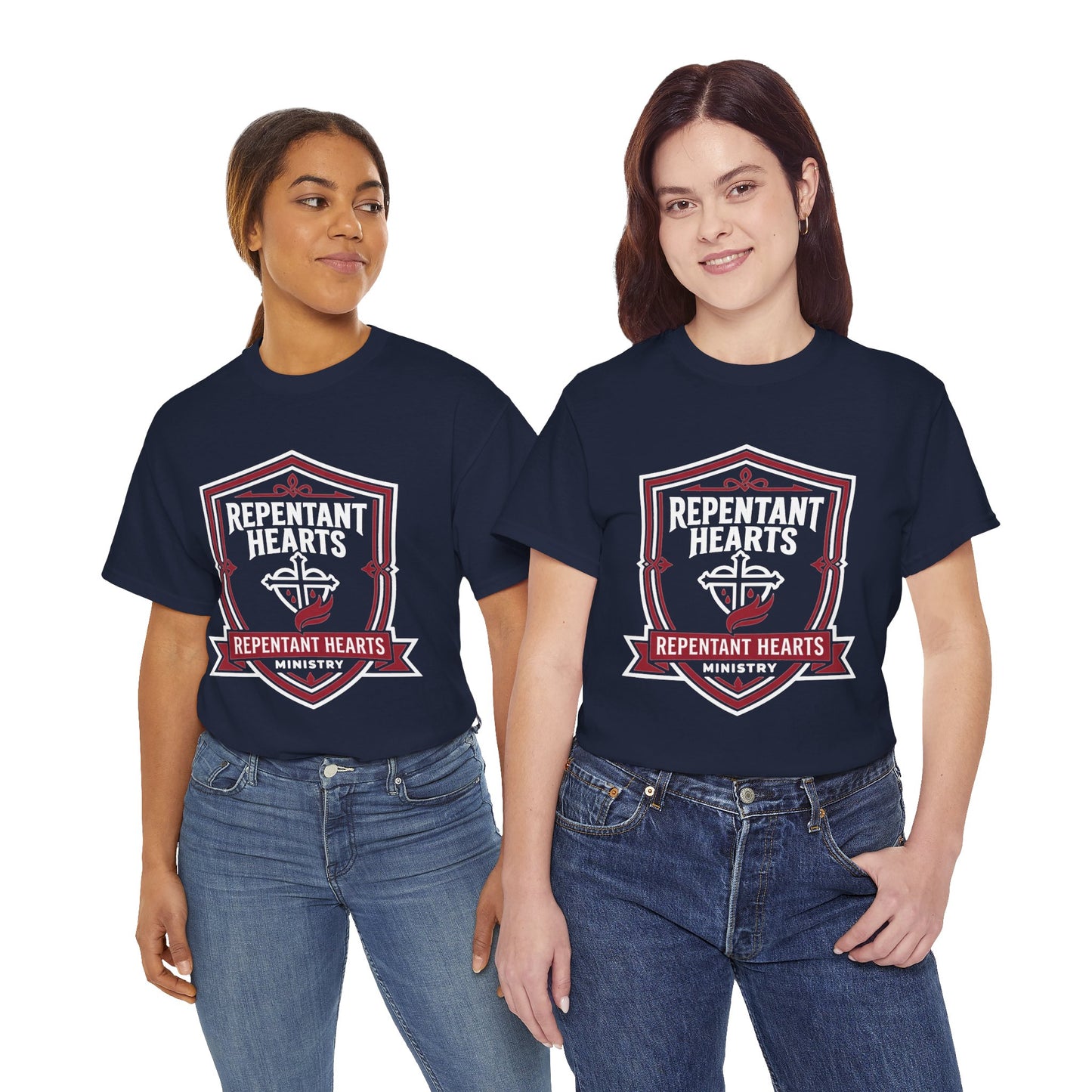 Rev 2:5 T-Shirt- Repentant Hearts Ministry Tee — RHM Logo & Menorah Back Print
