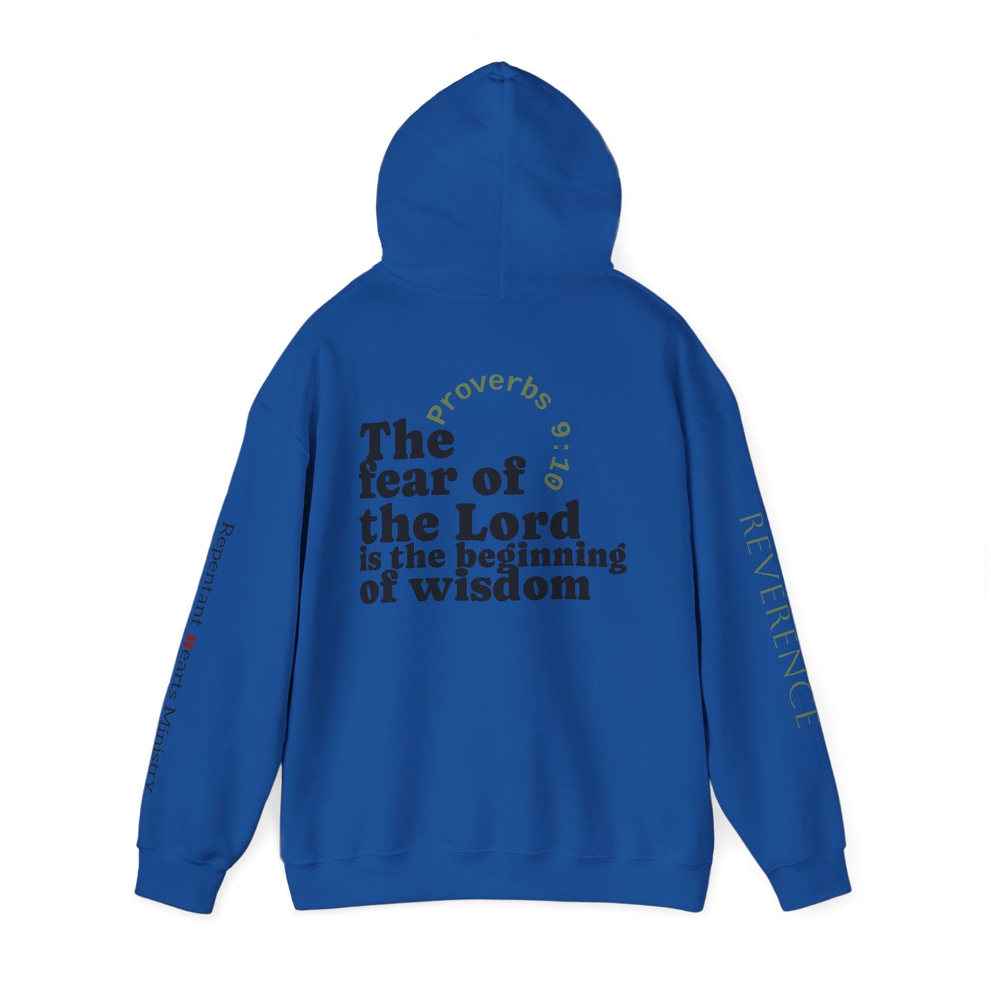 "Wisdom" Fear the Lord Proverbs 9:10 Hoodie — Scripture "Reverence"