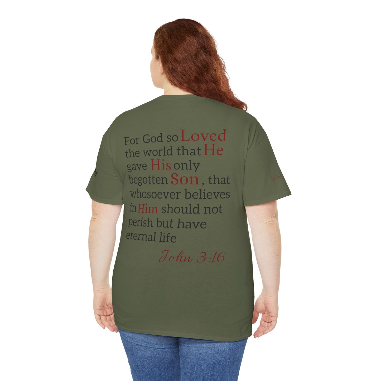 Redemption John 3:16 T-Shirt — Scripture Tee
