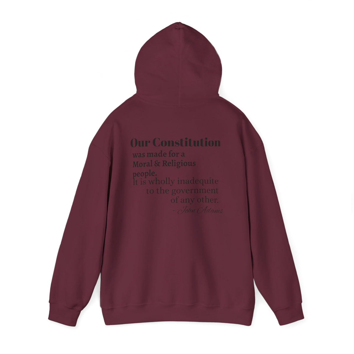Morality Matters Hoodie — Jesus & John Adam's Quote Sweatshirt