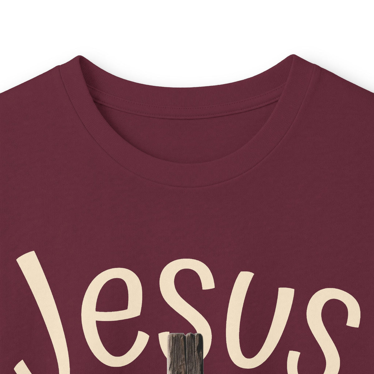 Jesus Saves with Cross image Long Sleeve T-shirt — 1 Cor. 15:3-4 Scripture