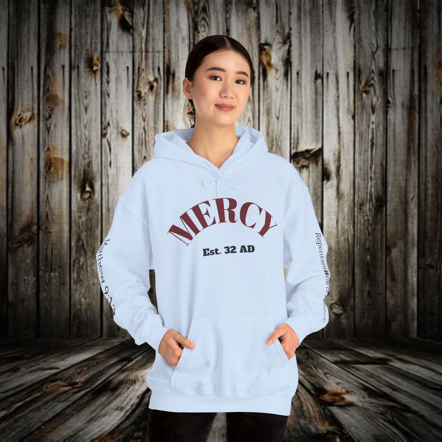 Mercy Hoodie — (Matthew 9:13) 'I Desire Mercy' Scripture Pullover