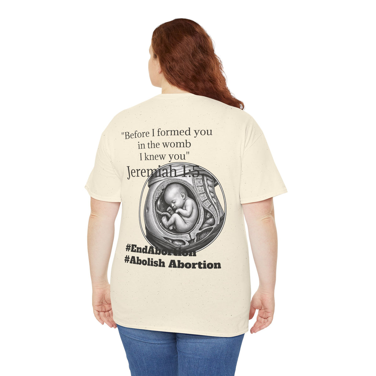Abolish Abortion II T-Shirt — Jeremiah 1:5 Christian Message