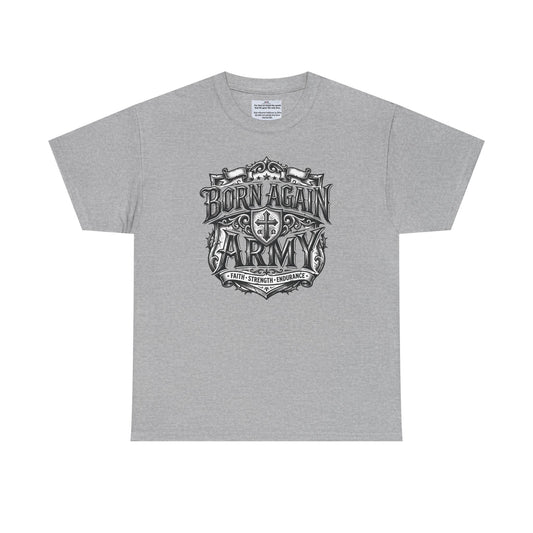 Born Again Army T-Shirt — Christian Faith Graphic Tee (1 Peter 1:23)