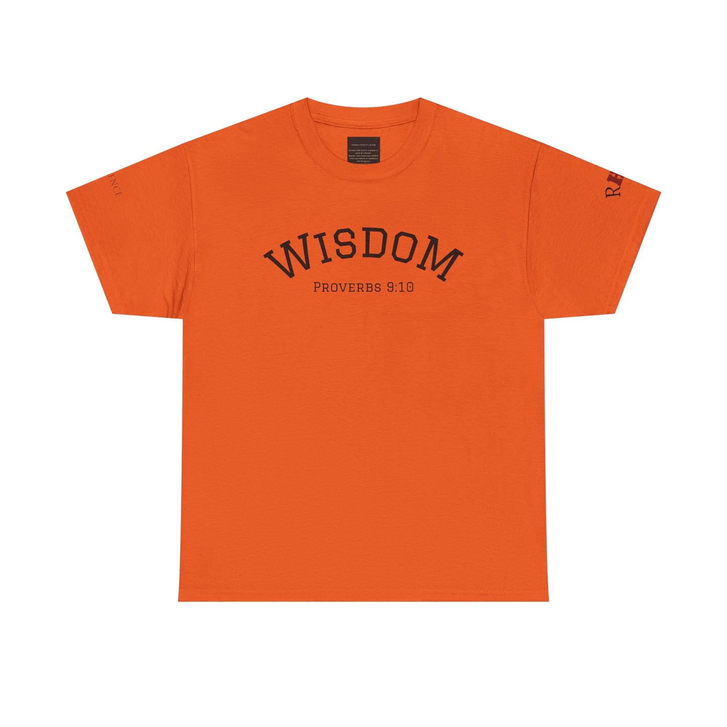"Wisdom" Proverbs 9:10 T-shirt — "The fear of the Lord is the beginning of wisdom" Christian Scripture