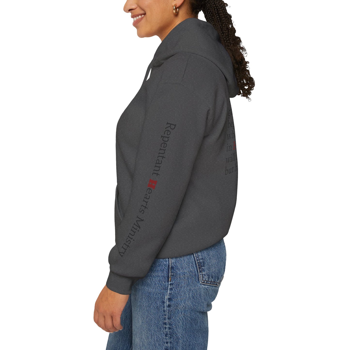 Redemption John 3:16 Hoodie — RHM Pullover with Scripture Back Print