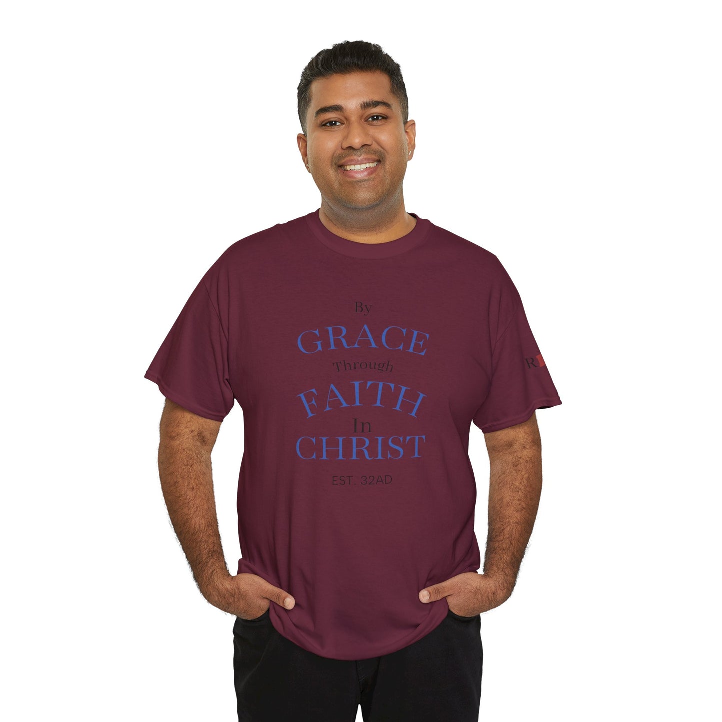 Ephesians 2:8-9 T-Shirt — "By Grace Through Faith in Christ" Christian Tee