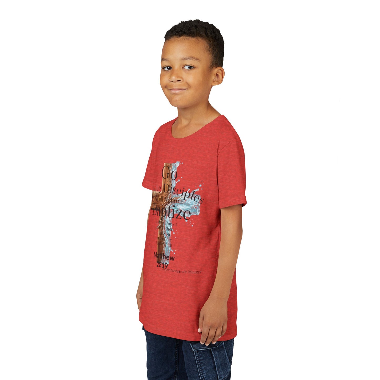 Youth Christian Matthew 28:19 – "Go, Make Disciples and Baptize" Kids T-Shirt