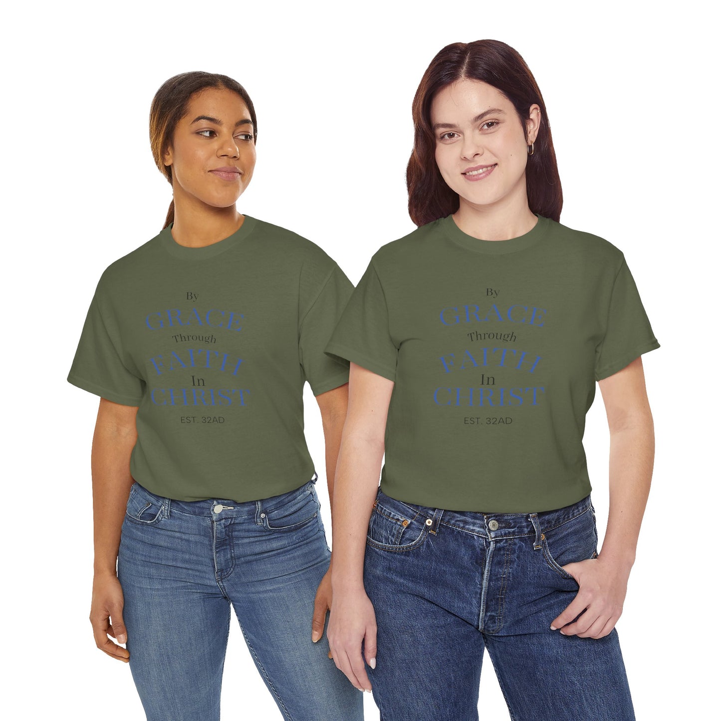 Ephesians 2:8-9 T-Shirt — "By Grace Through Faith in Christ" Christian Tee