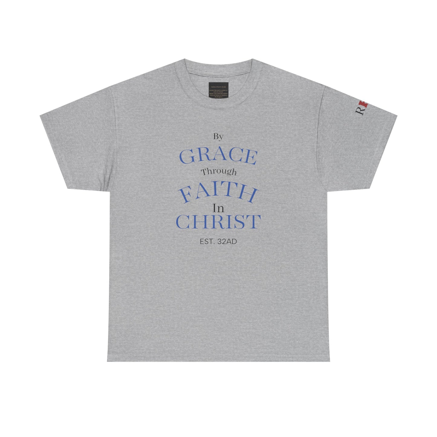 Ephesians 2:8-9 T-Shirt — "By Grace Through Faith in Christ" Christian Tee
