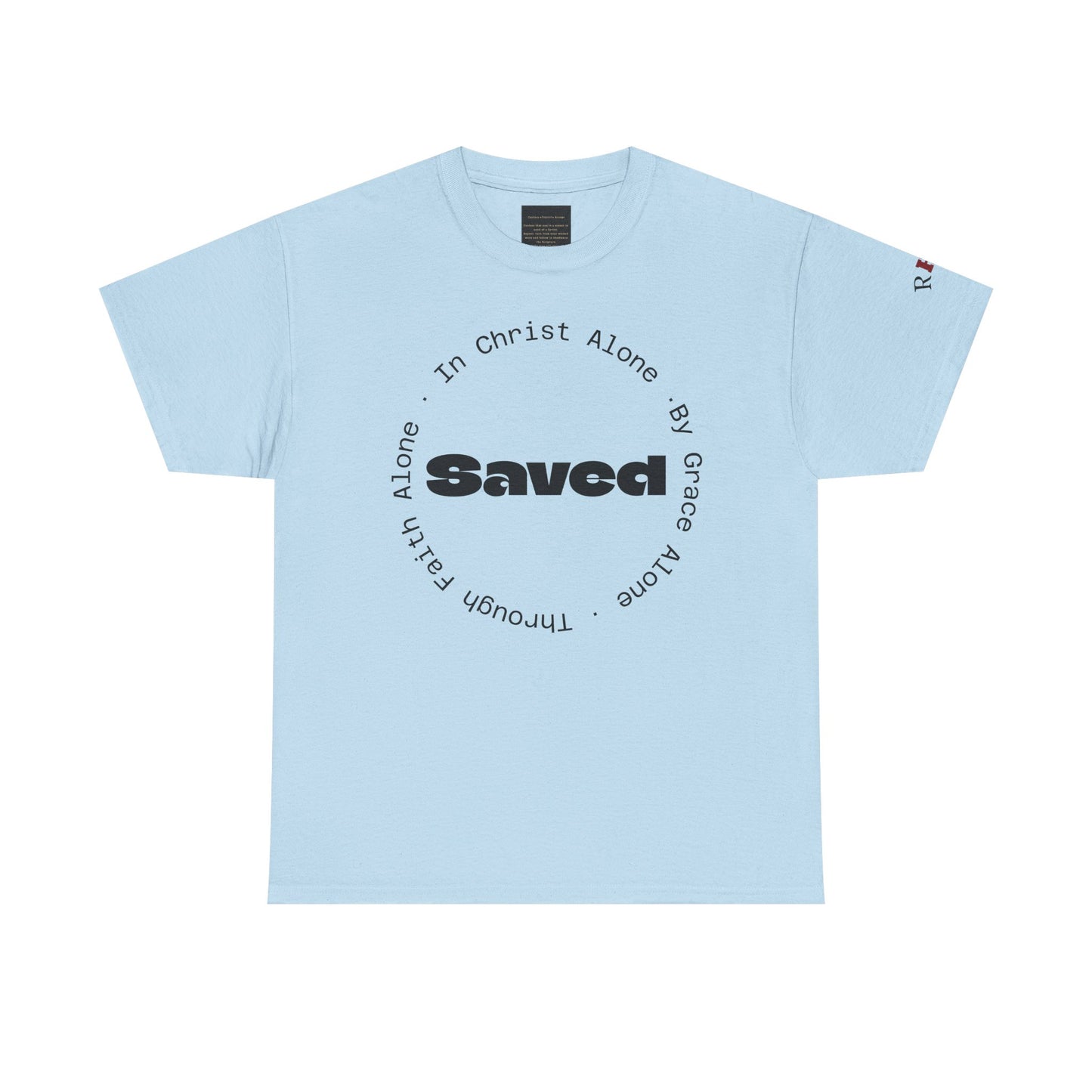 "Saved" Ephesians 2:8 T‑Shirt — Scripture back