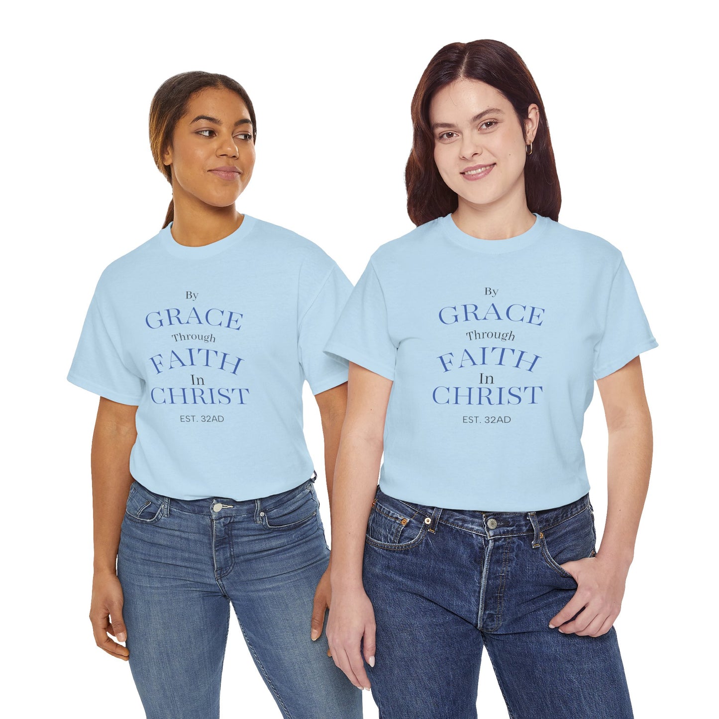 Ephesians 2:8-9 T-Shirt — "By Grace Through Faith in Christ" Christian Tee