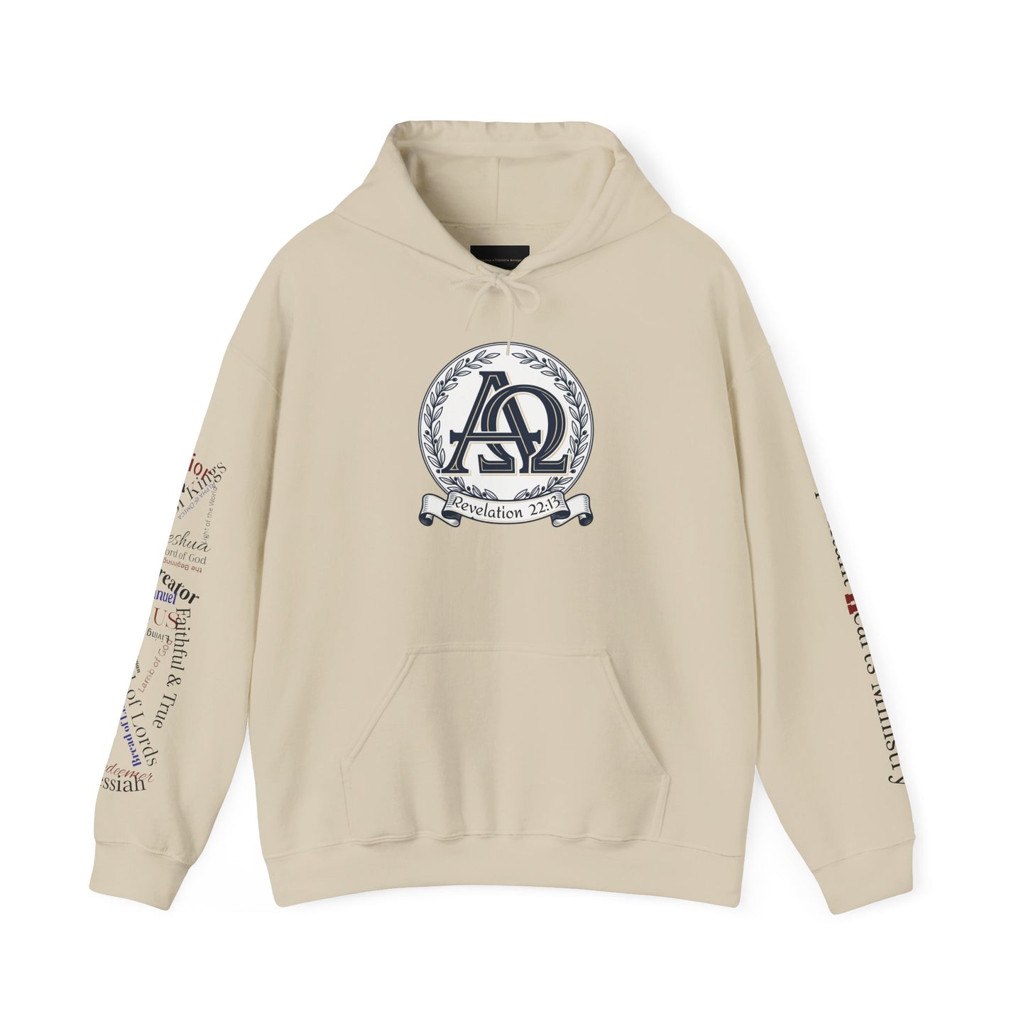 Alpha Omega Hoodie — "I Am the First & the Last" Names of Jesus