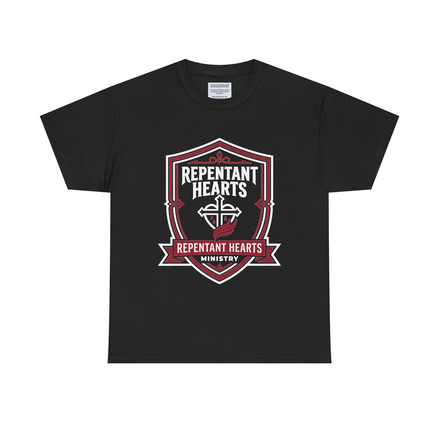 Rev 2:5 T-Shirt- Repentant Hearts Ministry Tee — RHM Logo & Menorah Back Print
