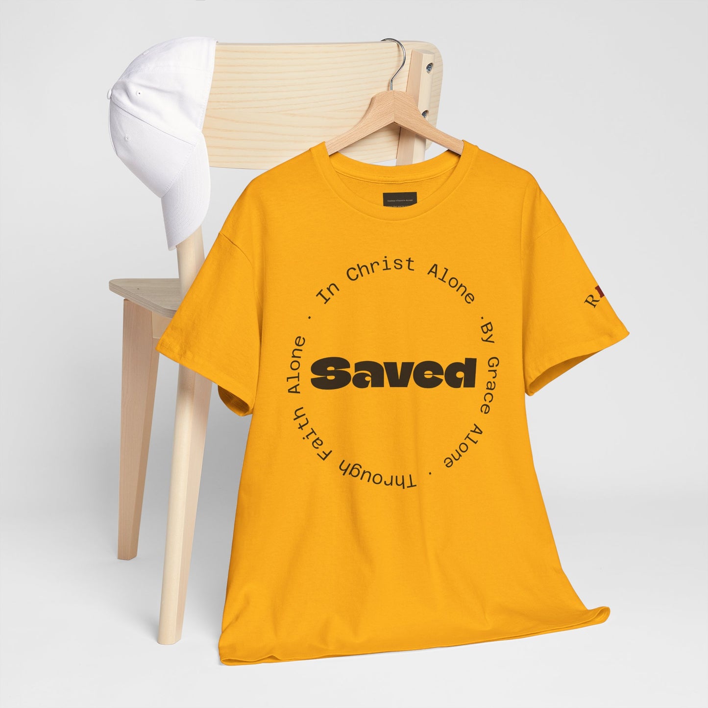 "Saved" Ephesians 2:8 T‑Shirt — Scripture back
