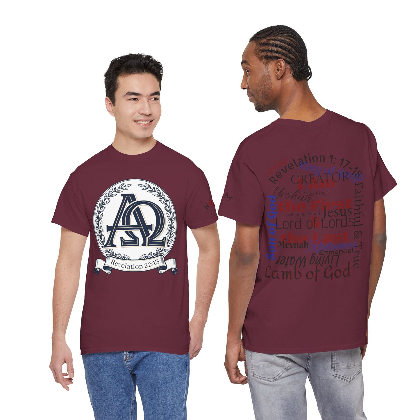 Alpha Omega T-shirt "I Am the First & the Last" Names of Jesus