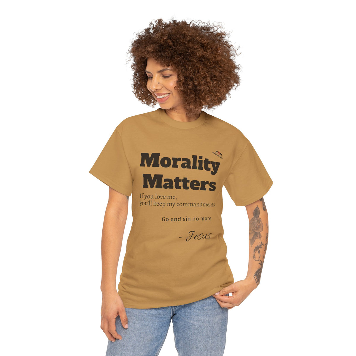 Morality Matters- Bible Scripture and John Adam's quote Unisex Heavy Cotton Tee