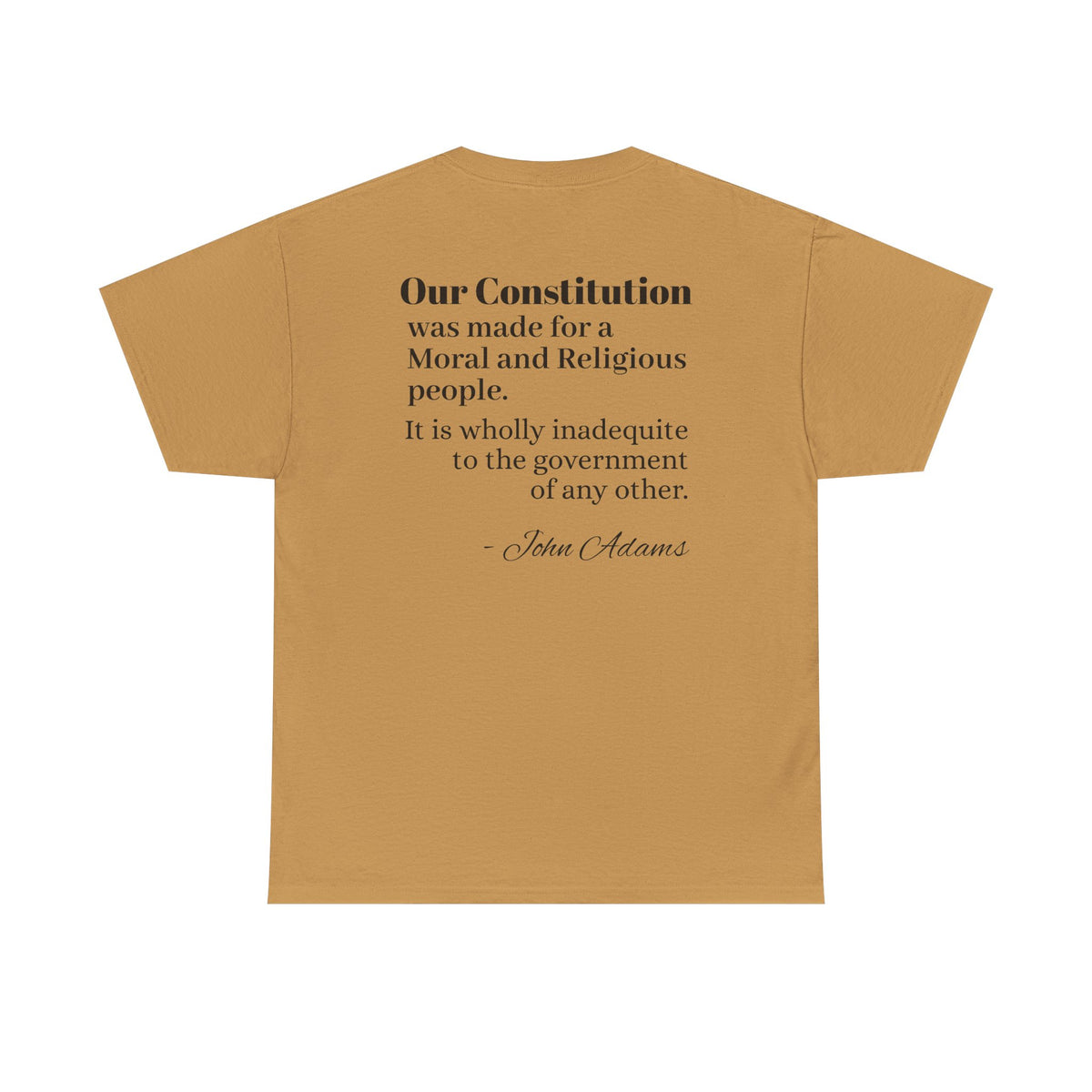 Morality Matters- Bible Scripture and John Adam's quote Unisex Heavy Cotton Tee