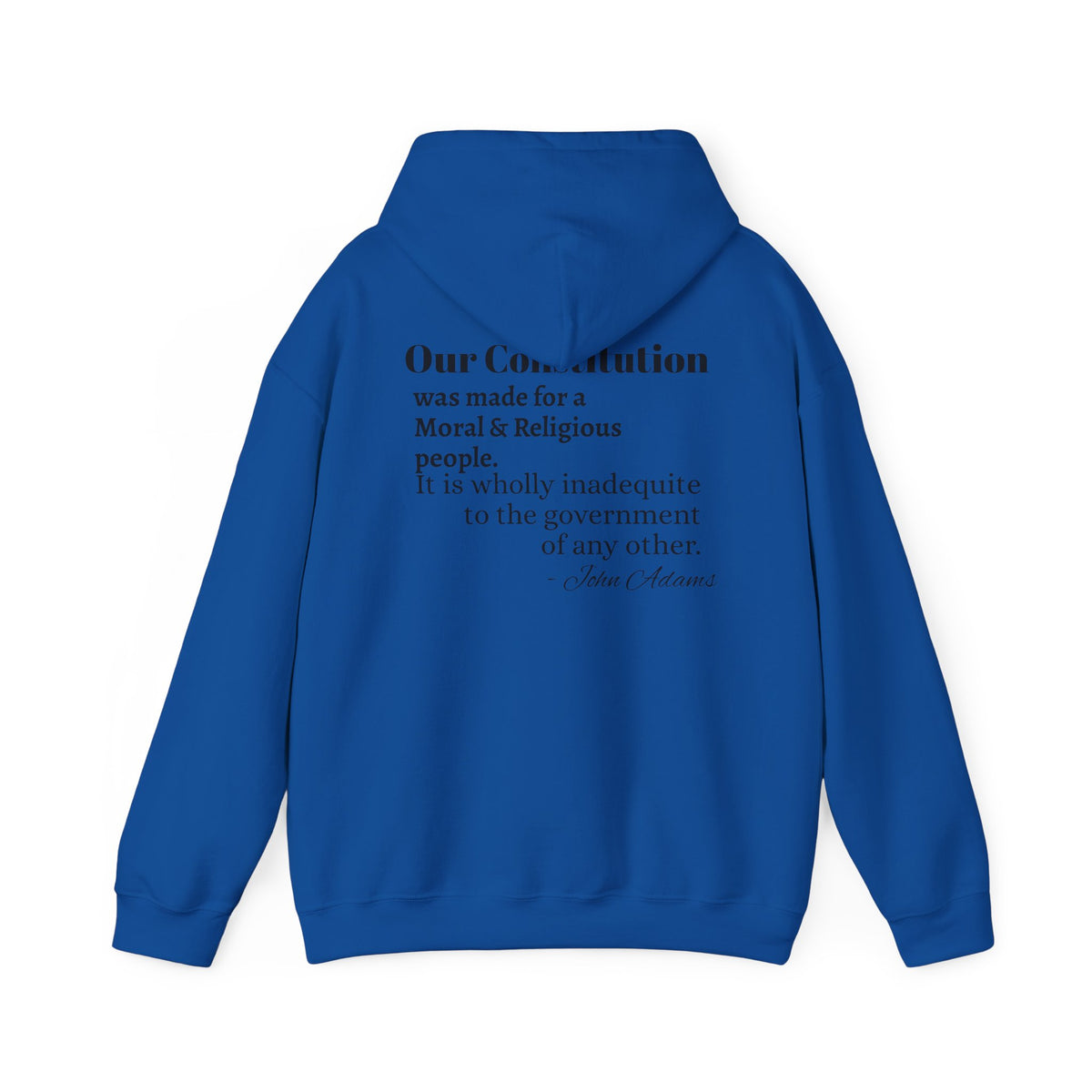 Morality Matters Hoodie — Jesus & John Adam's Quote Sweatshirt