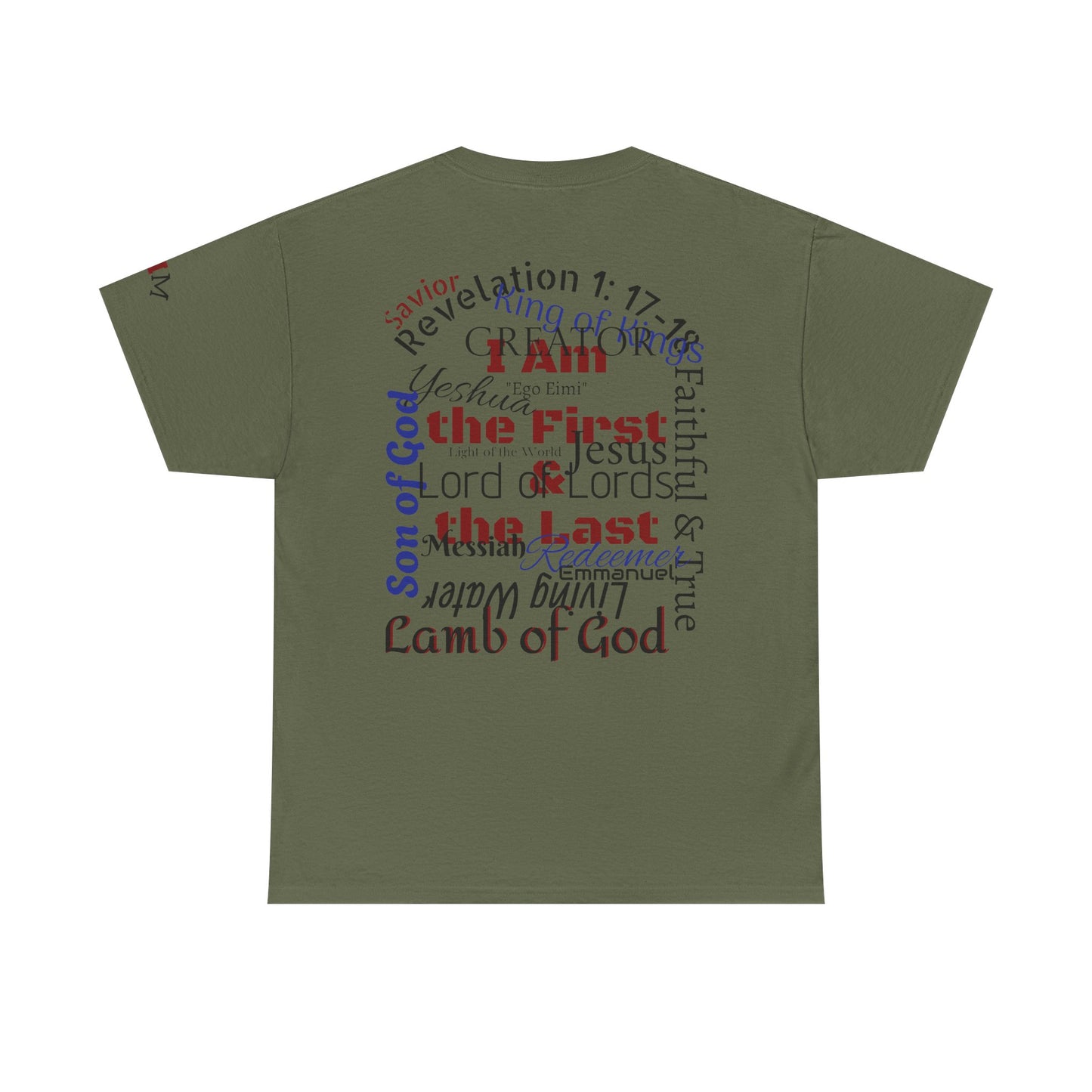 Alpha Omega T-shirt "I Am the First & the Last" Names of Jesus