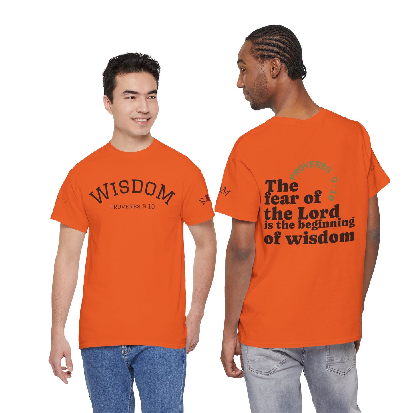 "Wisdom" Proverbs 9:10 T-shirt — "The fear of the Lord is the beginning of wisdom" Christian Scripture