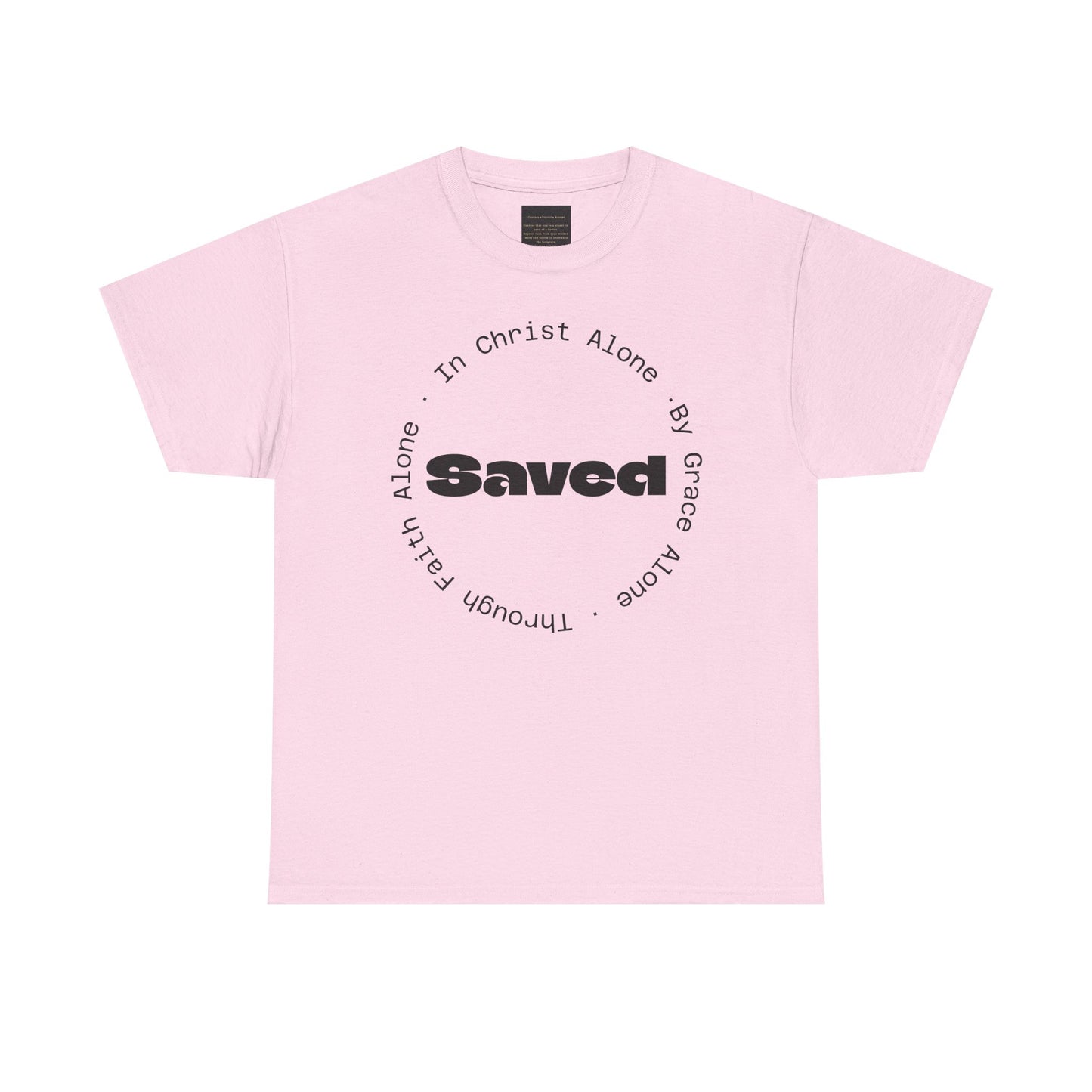 "Saved" Ephesians 2:8 T‑Shirt — Scripture back