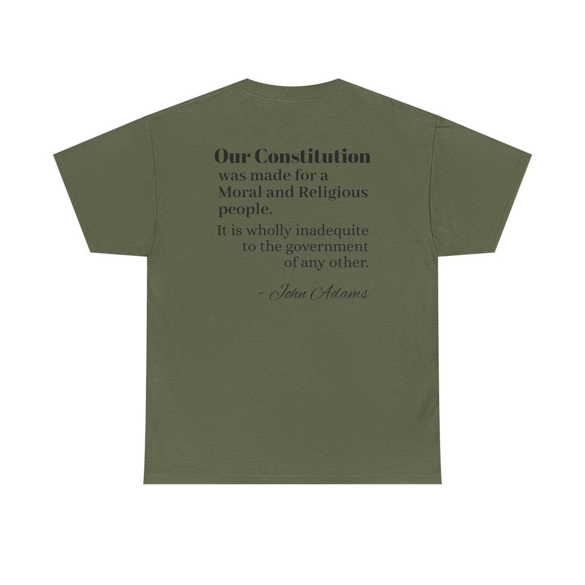 Morality Matters- Bible Scripture and John Adam's quote Unisex Heavy Cotton Tee